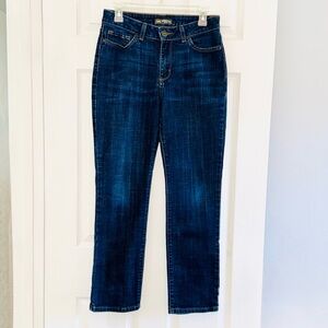 Lee Classic Indigo Straight Leg Jeans  - Size 10 Short - Lightly Distressed
